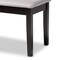 Baxton Studio Teresa Grey Upholstered and Dark Brown Finished Wood Dining Bench 170-10915 - alternate 7